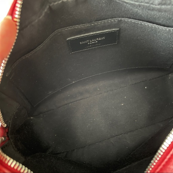 Saint Laurent Red Small Monogram Lou Camera Bag YSL - Picture 7 of 10